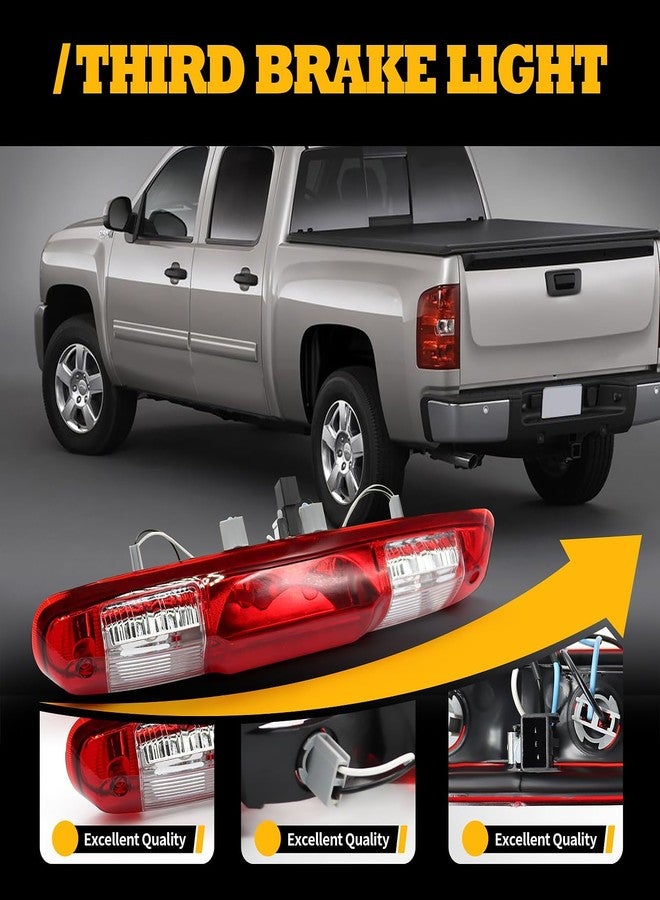 Jecoupoon 3rd Third Brake Light Cargo Lamp High Mount Stop Light Halogen 25890530 Compatible with Silverado 1500 2500HD 3500HD 2007-2013 Lamp - Image 4